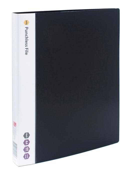 Marbig A4 Punchless File - Black AO2009002