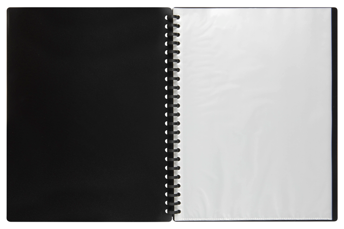 Marbig A4 Refillable Display Book 20 pocket Black AO2007002