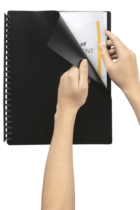 Marbig A4 Refillable Display Book 20 pocket Black AO2007002