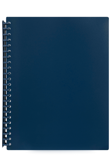 Marbig A4 Refillable Display Book 20 pocket Dark Blue AO2007027