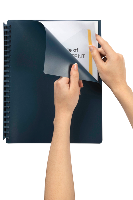 Marbig A4 Refillable Display Book 20 pocket Dark Blue AO2007027