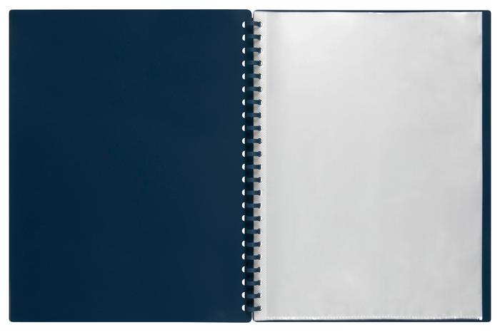Marbig A4 Refillable Display Book 20 pocket Dark Blue AO2007027
