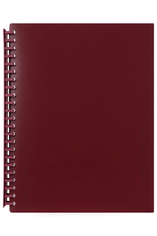 Marbig A4 Refillable Display Book 20 pocket Maroon AO2007021