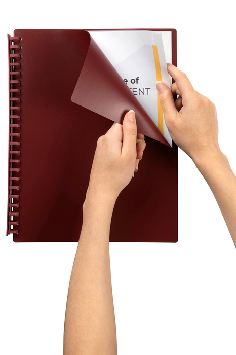 Marbig A4 Refillable Display Book 20 pocket Maroon AO2007021