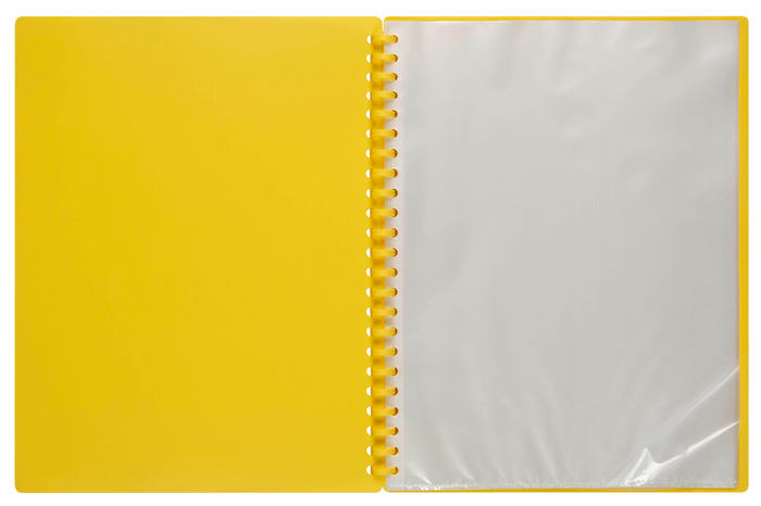 Marbig A4 Refillable Display Book 20 pocket Yellow AO2007005
