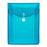 Marbig A4 Top Load Filing Pocket with Cord Closure Aqua AO9007104