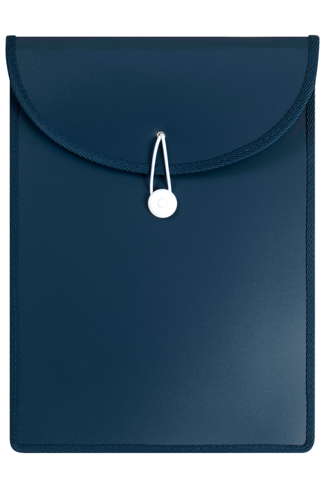 Marbig A4 Top Load Filing Pocket with Cord Closure Navy AO9017127