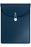 Marbig A4 Top Load Filing Pocket with Cord Closure Navy AO9017127