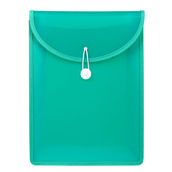 Marbig A4 Top Load Filing Pocket with Cord Closure Spearmint Green AO9007132