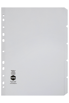 Marbig A4 White Cardboard Indices/Divider, 5 Tabs AO37300F