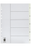 Marbig A4 White Polypropylene Indices/Divider, 1-5 AO35101