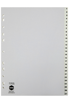 Marbig A4 White Polypropylene Indices/Divider, 1-54 AO35141