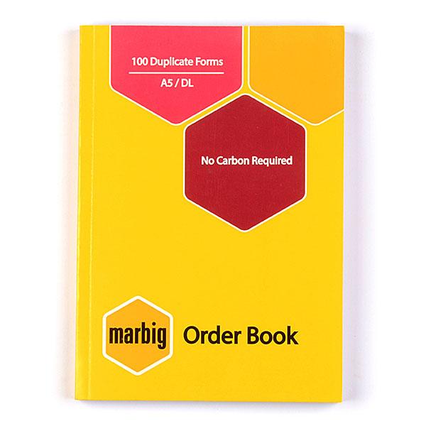 Marbig A5DL Duplicate Order Book 100 Leaf AO18835