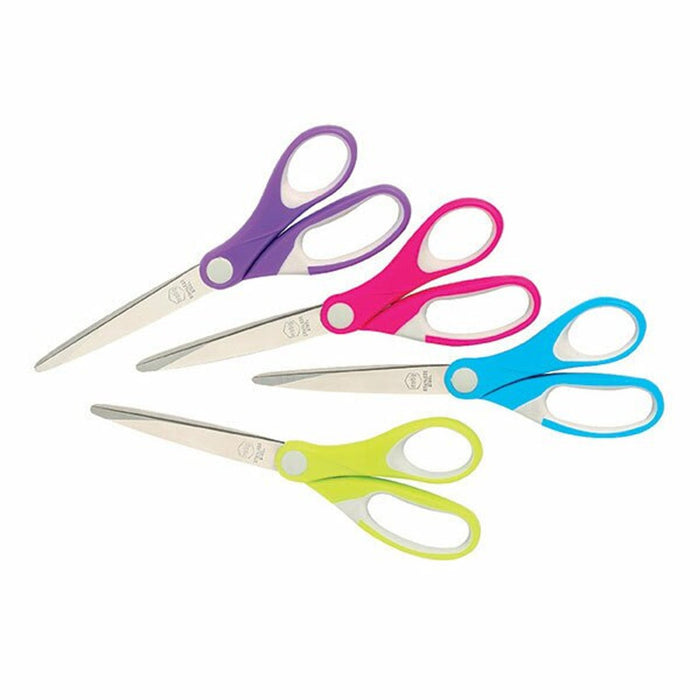 Marbig Assorted Colours Comfort Grip Scissors 182mm x Pack of 12 AO975421