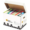 Marbig Binder Archive Box, Hinged Lid, Black White, 480L x 345W x 330H mm AO800500R