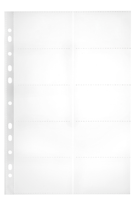 Marbig Business Card Holder Refill Pockets x 10 Sheets AO25715