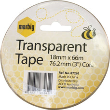 Marbig Clear General Purpose Tape 18mm x 66m AO87261