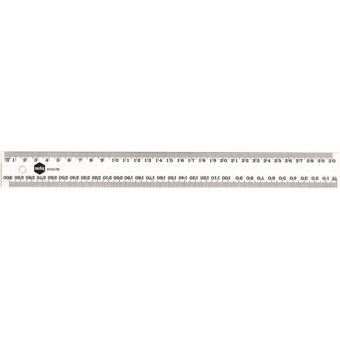 Marbig Clear Plastic Ruler 30cm x Pack of 24 (975317P) AO975317P
