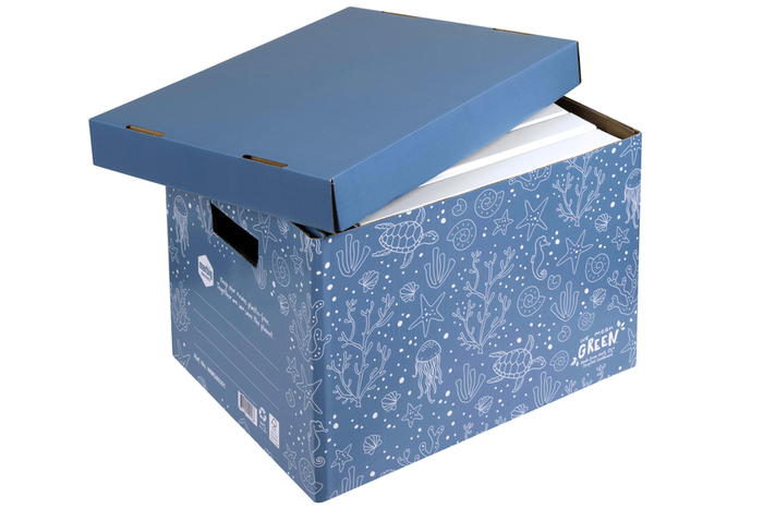 Marbig Enviro Archive Box, 310mm x 390mm x 270mm, Blue AOWMG80201
