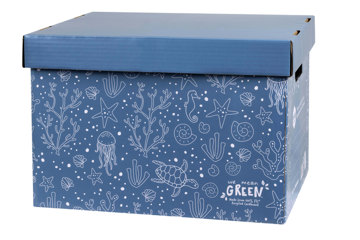 Marbig Enviro Archive Box, 310mm x 390mm x 270mm, Blue AOWMG80201