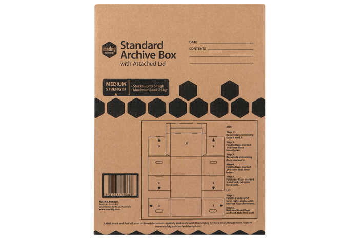 Marbig Enviro Standard Hinged Lid Archive Box AO80022E