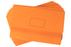 Marbig Foolscap Cardboard Document Wallet, 30mm Gusset, Orange, 10's pack AO4004306