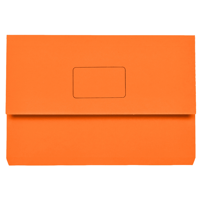 Marbig Foolscap Cardboard Document Wallet, 30mm Gusset, Orange, Pack of 50's AO4004006