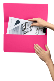 Marbig Foolscap Cardboard Document Wallet, 30mm Gusset, Pink, Pack of 50's AO4004009