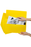 Marbig Foolscap Cardboard Document Wallet, 30mm Gusset, Yellow, 10's pack AO4004305