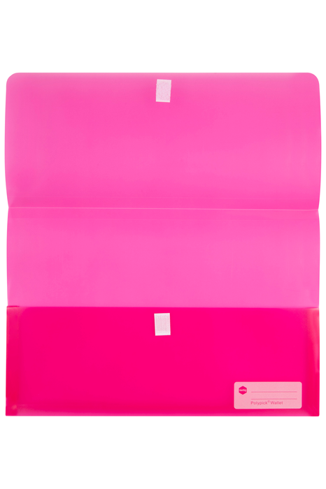 Marbig Foolscap Polypick Translucent Wallet Pink AO2310009