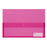 Marbig Foolscap Polypick Translucent Wallet Pink AO2310009