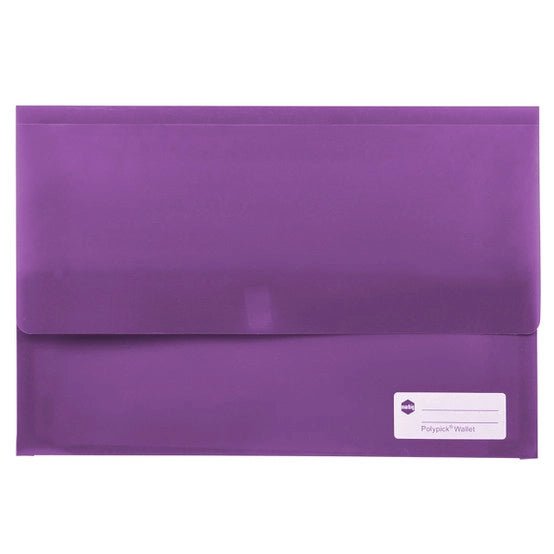 Marbig Foolscap Polypick Wallet Purple AO2011019
