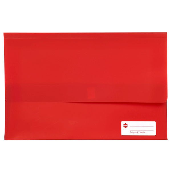 Marbig Foolscap Polypick Wallet Red AO2011003