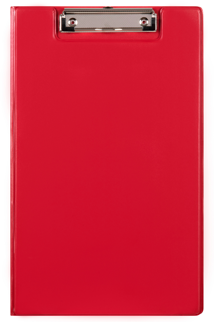 Marbig Foolscap PVC Clipboard + Flap, Red | Clipboards — Discount Office