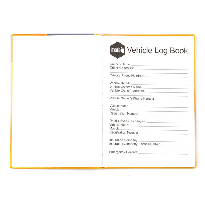 Marbig Hard Cover Duplicate Vehicle Log Book 50 Leaf AO18802