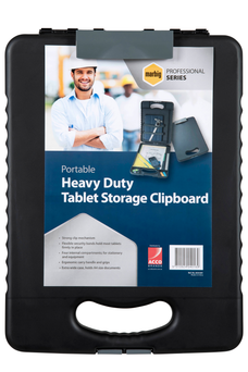Marbig Heavy Duty Storage Clipboard Charcoal AO8331501