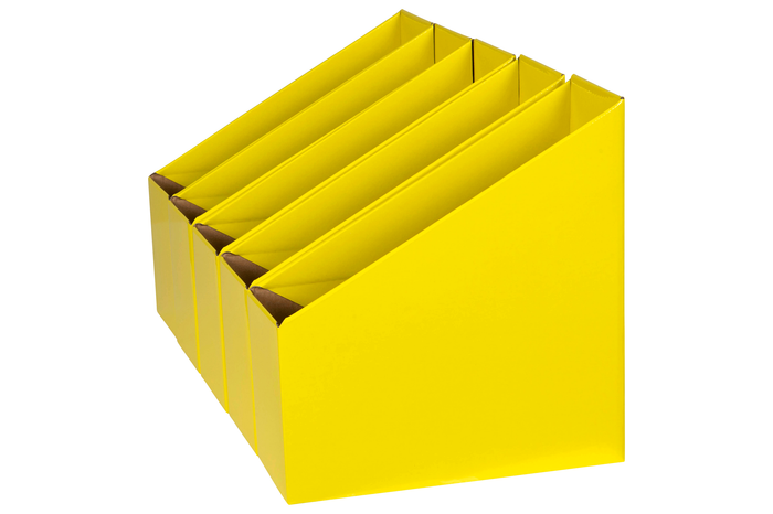 Marbig Narrow Book Box Yellow 5's pack AO8005705