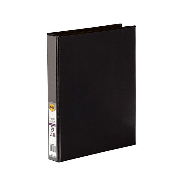 Marbig Overlay Insert Cover A4 Ring Binder 2/25 Black AO5402002B