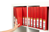 Marbig Overlay Insert Cover A4 Ring Binder 2/25 Red, 2 D Ring AO5402003B