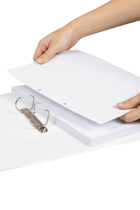 Marbig Overlay Insert Cover A4 Ring Binder 2/25 White AO5402008B