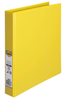 Marbig Overlay Insert Cover A4 Ring Binder 2/25 Yellow AO5402005