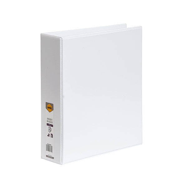 Marbig Overlay Insert Cover A4 Ring Binder 2/50 - White AO5422008B