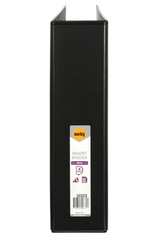 Marbig Overlay Insert Cover A4 Ring Binder 4/50 - Black AO5424002B