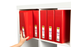 Marbig Overlay Insert Cover A4 Ring Binder 4/50 - Red AO5424003B
