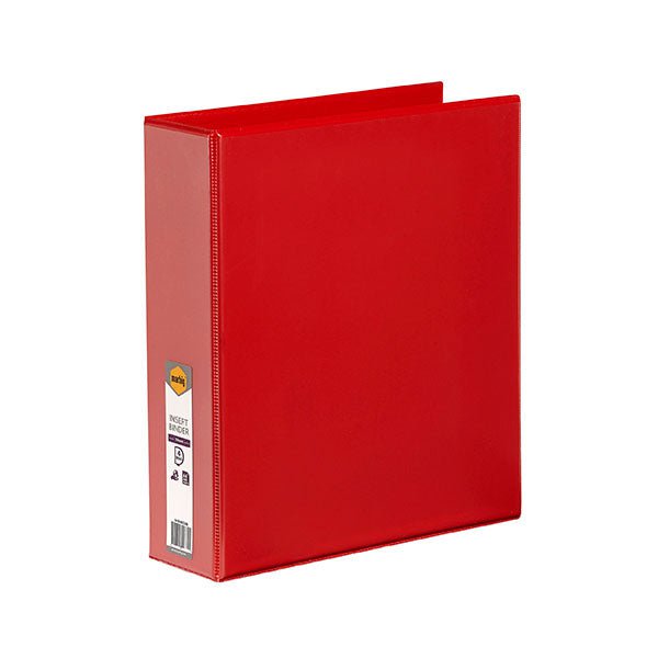 Marbig Overlay Insert Cover A4 Ring Binder 4/50 - Red AO5424003B