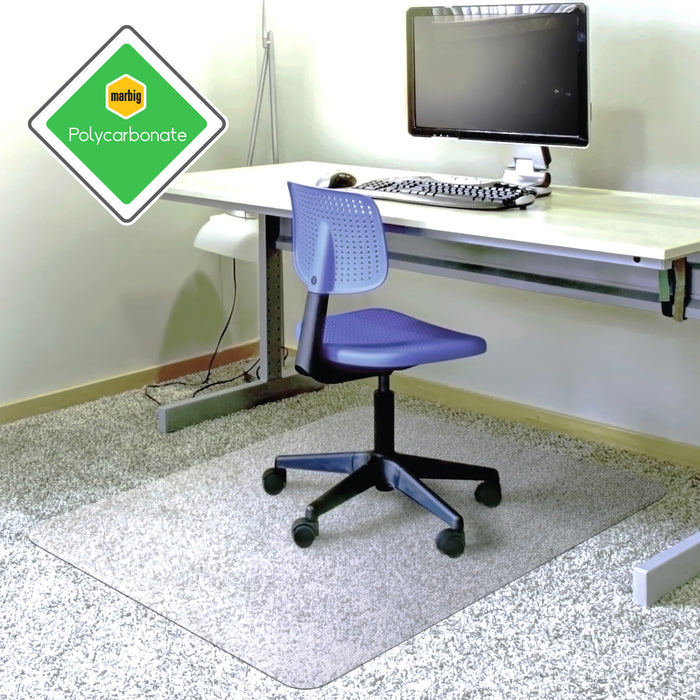 Marbig Polycarbonate Upto 12mm Carpet Chairmat 900 x 1200mm AO87190