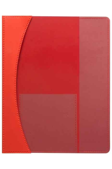 Marbig Premier A4 Flat File with CD & Business Card Holder, Red AO2050003
