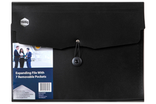 Marbig Professiona Series Expanding File with  7 Pockets, Black AO9016802
