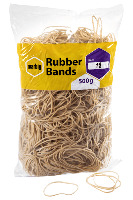 Marbig Rubber Band #18 x 500gm AO94518500B