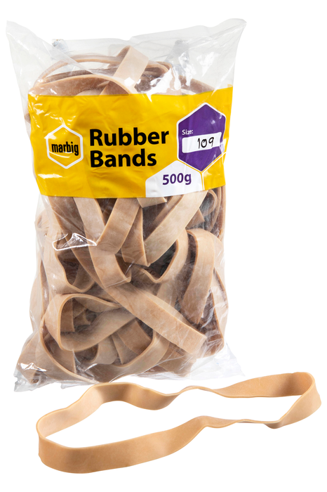 Marbig Rubber Band No. 109, 229mm x 16mm x 500gm AO945109500B